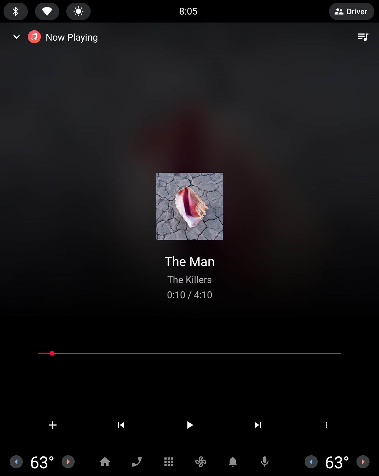 Now Playing screen - Automus